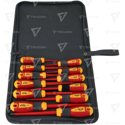 Set de 12 şurbelniţe izolate la 1000 V, CrV, în suport SL 2.5, 4, 5.5, 6.5, PH0-3, PZ0-3 , AC 1000V