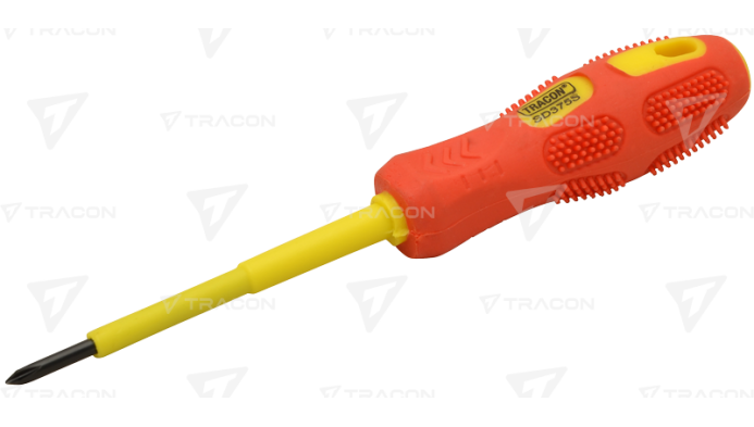 Şurubelniţă cu cap cruce izolată la 1000V, mâner roşu-galben AC 1000V, 4x100mm