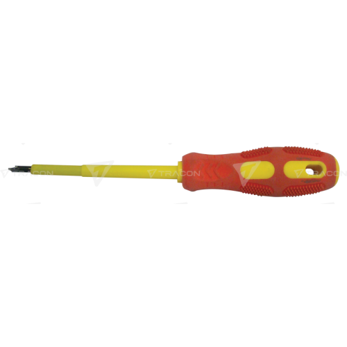 Şurubelniţă cruce-combi izolată la 1000V, mâner roşu-galben AC 1000V, 4x100mm
