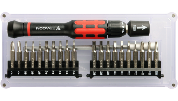 Set de șurubelnițe de precizie, cu clichet 20 bit
